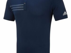 Adidas Golf 3 Stripe Mesh Collar Polo Shirt