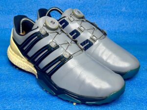 Adidas PowerBand BOA Boost Golf Shoes”(Grey/Blue)
